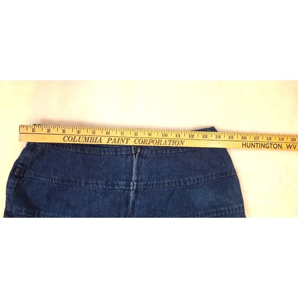 Denim Blue Trumpet Jean Skirt by Marie Leanell Made in Italy Vtg - Picture 6 of 10